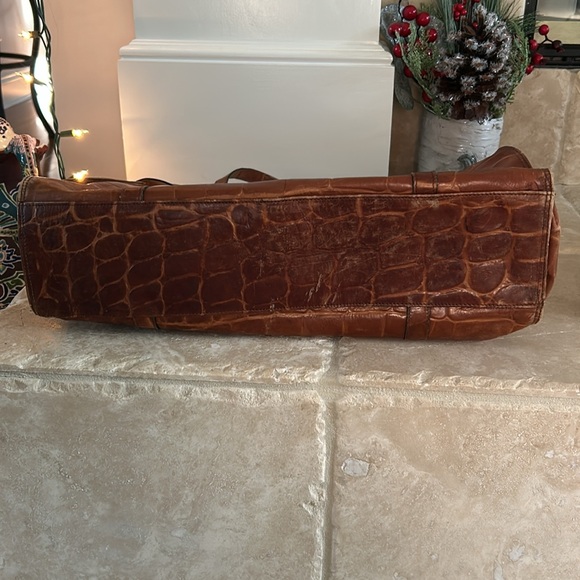 Michael Rome Chestnut Croc-Pattern Tote - Picture 9 of 9